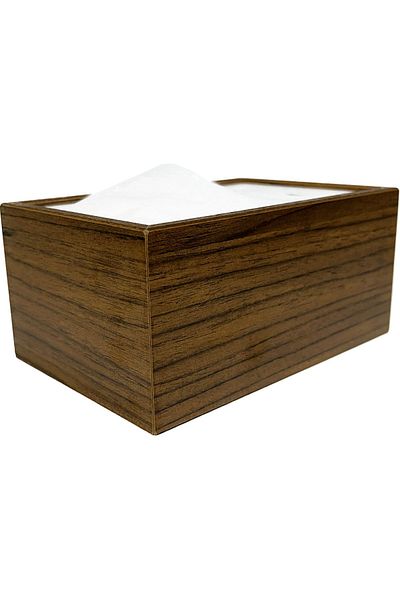 Mimoza 12 Pieces Wooden Desktop Horizontal Napkin Holder Walnut Restaurant Dispenser