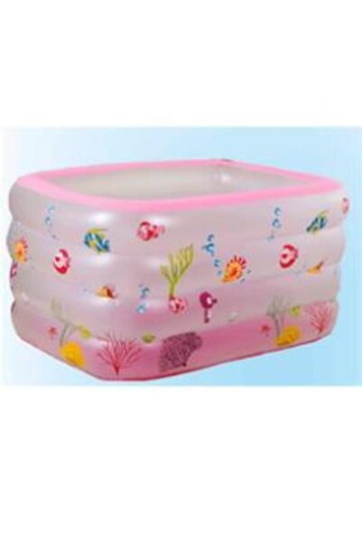 BESTWAY 4 Boğumlu Dikdörtgen Derin Havuz Pembe 120X90X70 cm