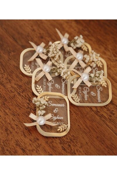 MagnetTasarimAtolyesi Pleksi Magnet,buğday Başaklı Pleksi Magnet, Düğün, Nişa...