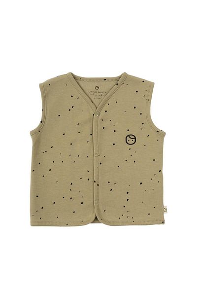 Little Gusto Double Sided Vest Newborn Cosmos Khaki Organic Cotton