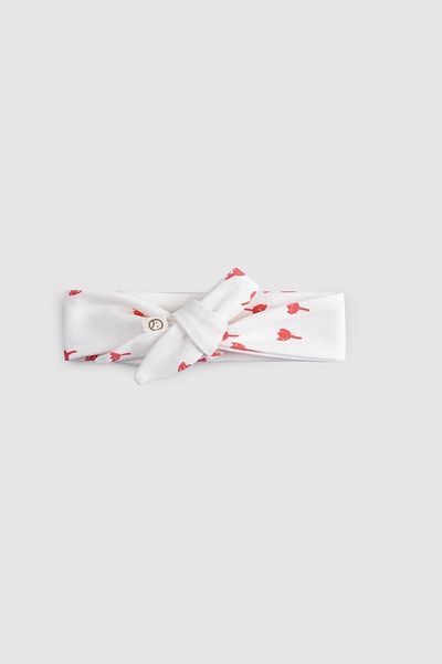 Little Gusto Red Organic Cotton Hair Band