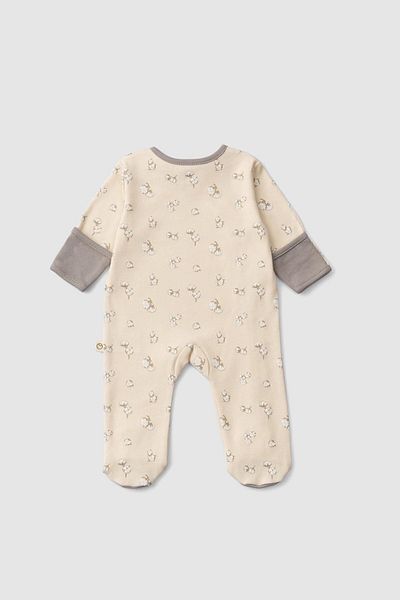 Little Gusto Organic Cotton Jumpsuit with Gloves and Booties Small Cotton Patterned Size: 6-9 Months