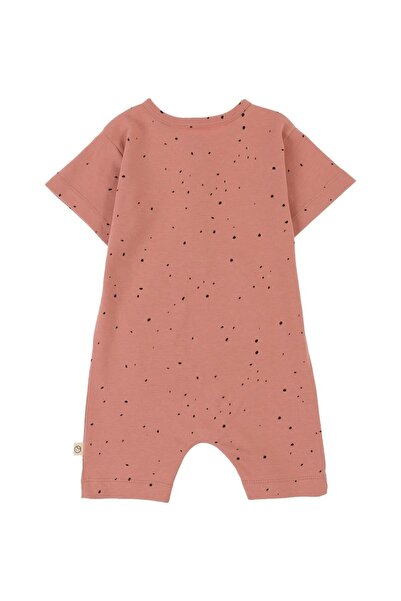 Little Gusto Short Sleeve Baby Shorts Jumpsuit Pink Dots