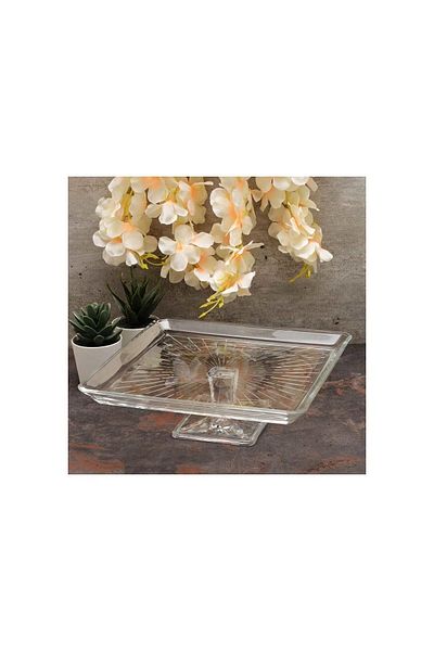Paşabahçe 950007 Footed Square Serving Plate 24 Cm