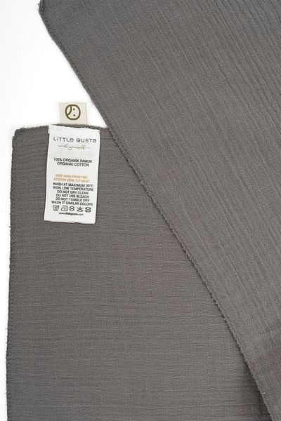 Little Gusto Muslin Shoulder Cover Baby Gray Organic Cotton