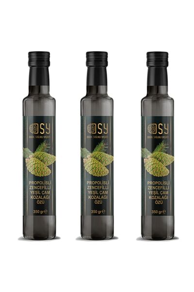 doğal sağlıklı yaşam 3 Şişe Yeşil Çam Kozalak Özü