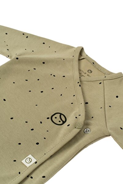 Little Gusto Outer Bodysuit Newborn Cosmos Khaki Organic Cotton