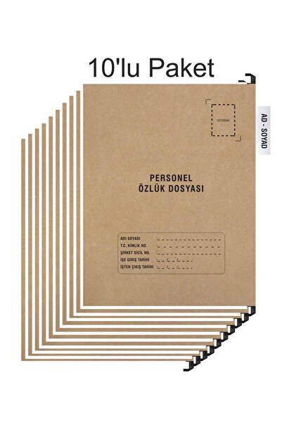 Tuna Personel Özlük Dosyası Tek Gözlü (Plastik Askılı 10 Adet)