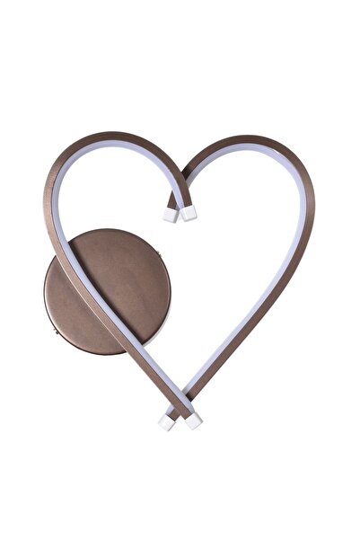 Modavize Kalp Modern Tasarım Kahverengi Renk Gün Işığı Ledli Banyo - Mutfak -...