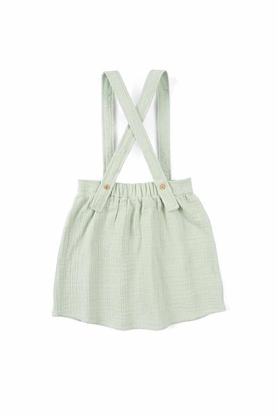 Little Gusto Muslin Kids Gilet Dress Green Organic Cotton