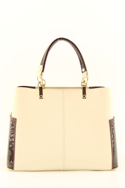 HNB Women's Beige Classic Lightweight Hand and Shoulder Bag with Pockets