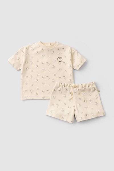 Little Gusto Organic Cotton Baby Shorts Set Small Cotton Patterned