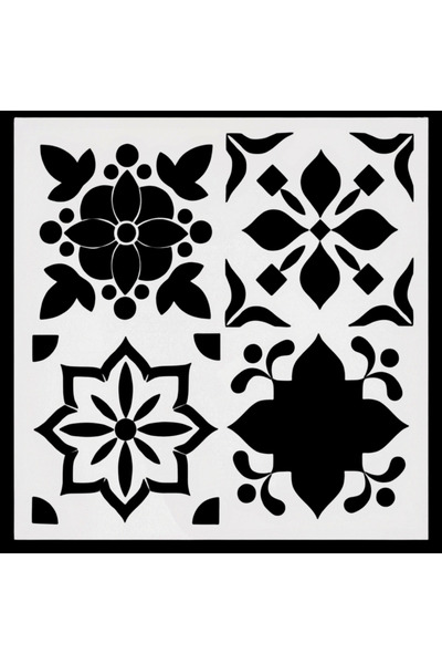 Piktura Seramik Fayans Karo Stencil Şablon (Tile Stencil) 30*30cm seramik kar...