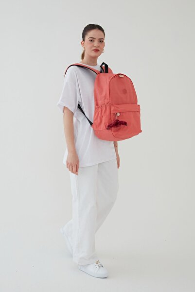 Rosso Collina Rosso Collina Unisex Su Geçirmez Siyah Kumaş Okul Sırt çantası Bergamo