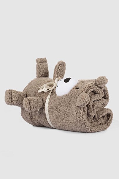Little Gusto Teddy Bear Wellsoft Blanket Brown