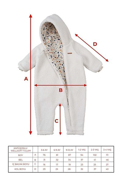 Little Gusto Hooded Wellsoft Jumpsuit Baby White