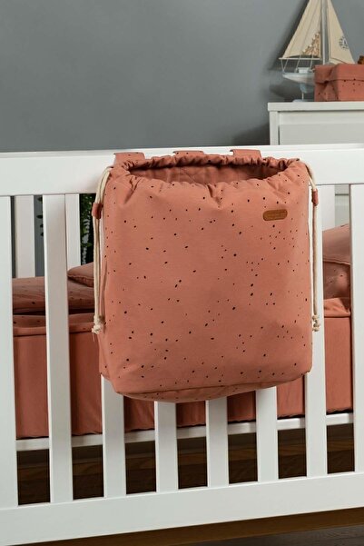 Little Gusto Yatak Yanı Sepeti Cosmos Pembe Organik Pamuk
