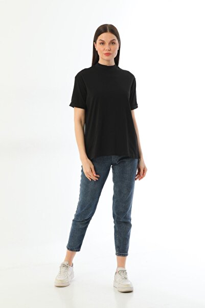 kallima Ecru-black 2-pack Stand-up Collar Comfortable Fit 100% Cotton T-shirt