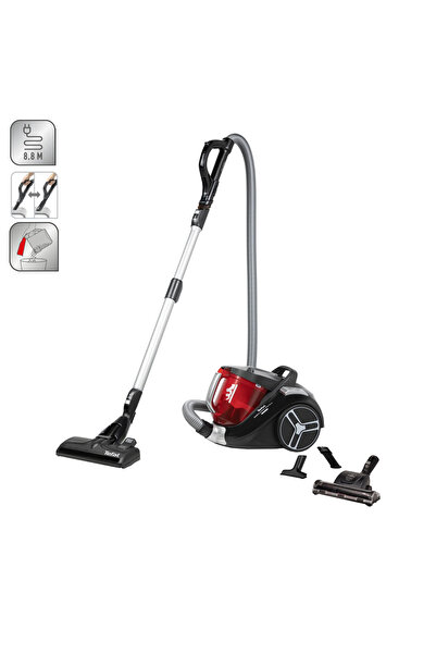 TEFAL Pro Ekstra Uzun Kablolu 2.5L Toz Torbasız Elektrikli Süpürge - Kırmızı 890W22