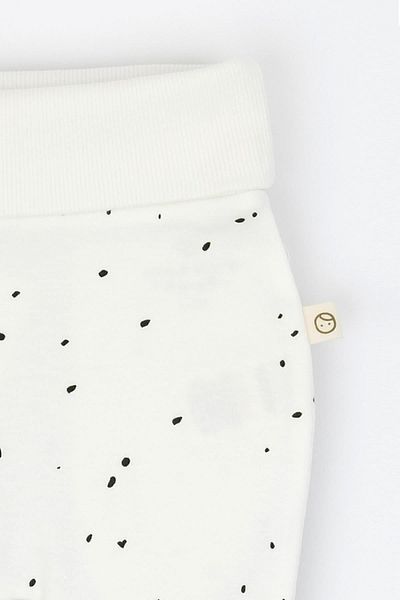 Little Gusto High Waist Trousers Baby Cosmos White Organic Cotton