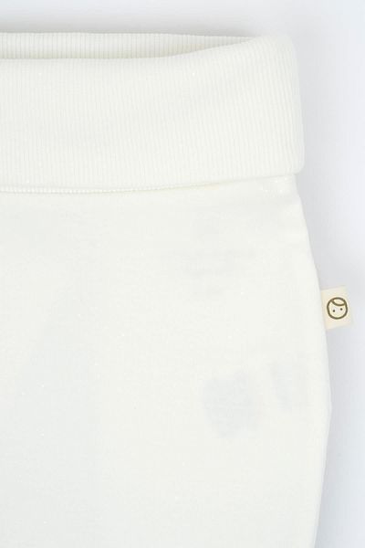 Little Gusto High Waist Trousers Baby White Organic Cotton