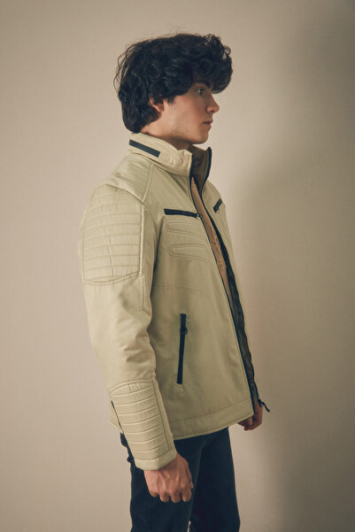 Fulla Moda Παλτό με διπλή τσέπη με φερμουάρ