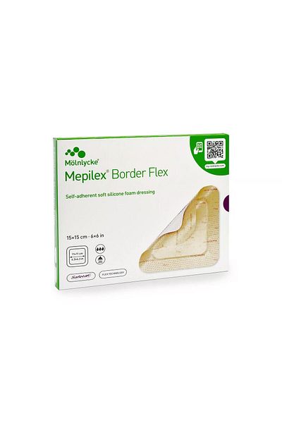 Mepilex بوردر فليكس 15x15 سم 360 °   غطاء جرح مرن