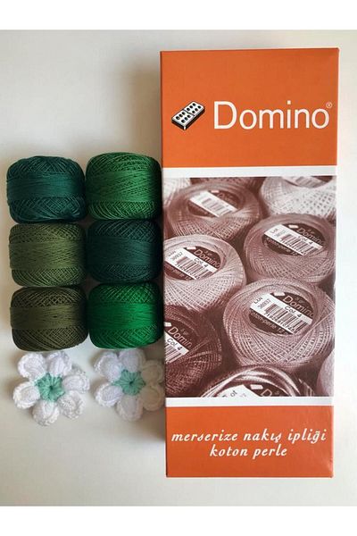 domino 12 Koton Perle Embroidery Floss 6 Pieces Sets