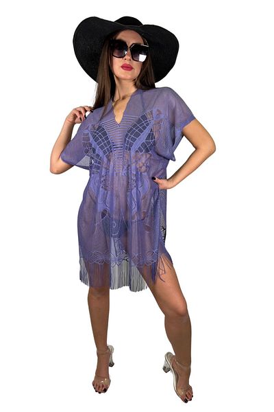 Sinhan Pareo Comfortable and Stylish Beach Dress Butterfly Pattern - Lavender