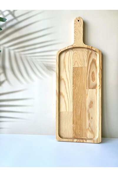 Mottogo Doğal Saplı Ahşap Sunum ve Peynir Tabağı