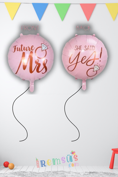 mypartyready She Said Yes Yazılı Yuvarlak Folyo Helyum Balon 24" Bride To Be ...