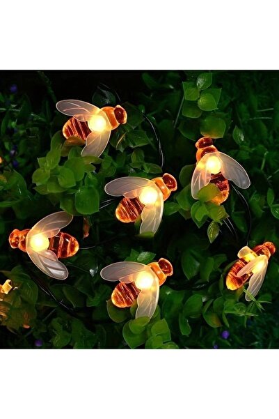 SD WORKS 4.5 m 30 Led'li Güneş Enerjili Arı Figürü Bahçe Teras Balkon Aydınla...