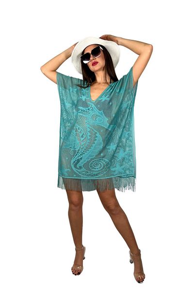Sinhan Pareo Comfortable and Stylish Beach Dress Sea Horse Pattern - Mint Green