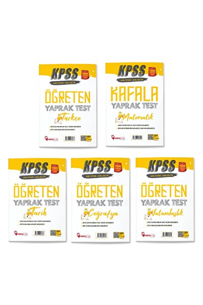 Hoca Kafası Yayınları 2026 Kpss Gy-gk Türkçe-matematik- Tarih- Coğrafya- Vatandaşlık Yaprak Test 5 Li Set