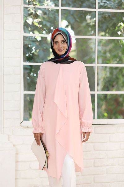 EYLEM FASHİON Asymmetric Cut Hijab Tunic ARY