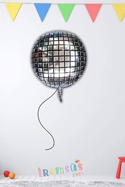 mypartyready Gümüş Disko Topu Şekilli Folyo Balon 24'' 1 Adet Işıltılı Parti ...
