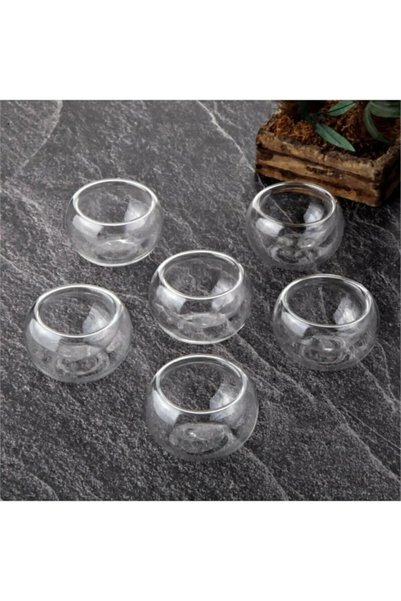 Alfa Life Marketing 6 Double Walled Glass Jam Bowl