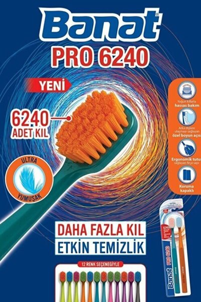 Banat Pro 6240 Ultra Yumuşak Diş Fırçası 4’lü Paket