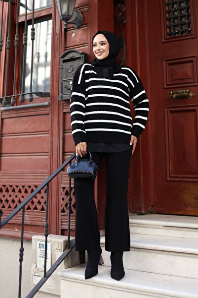 Sfg Life Moda Îmbrăcăminte hijab pentru femei cu nervuri și dungi - Set de pa...