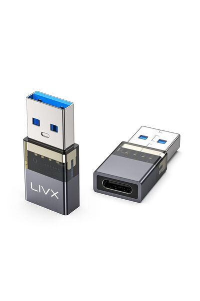 LivX USB 3.2 to Type C Çevirici Dönüştürücü OTG 10Gbps 60W Hızlı Şarj ve Veri...