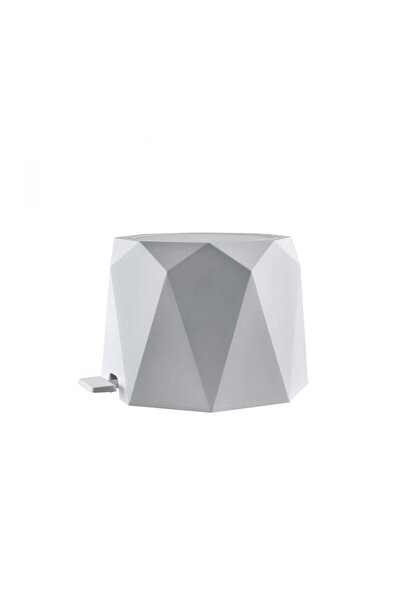 Elif Beya Plastik 5 λίτρα Κάδος απορριμμάτων και Βούρτσα Τουαλέτας Geo Σετ Μπάνιου 2 τεμαχίων