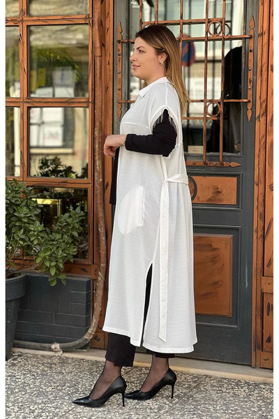 FUAT GÜRSEN Γιλέκο με λεπτομέρεια αλυσίδας με φερμουάρ