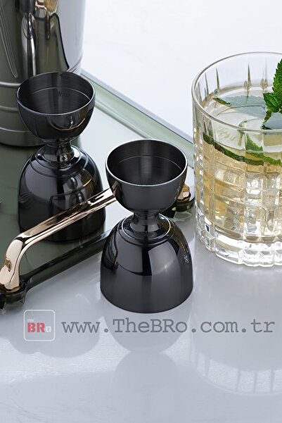 TheBRo Jigger Parlak Siyah 60ML/30ML Kupa Jigger