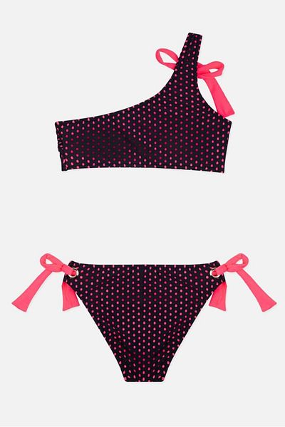 AYYILDIZ 4904 Set bikini roz pentru fete cu un singur umăr