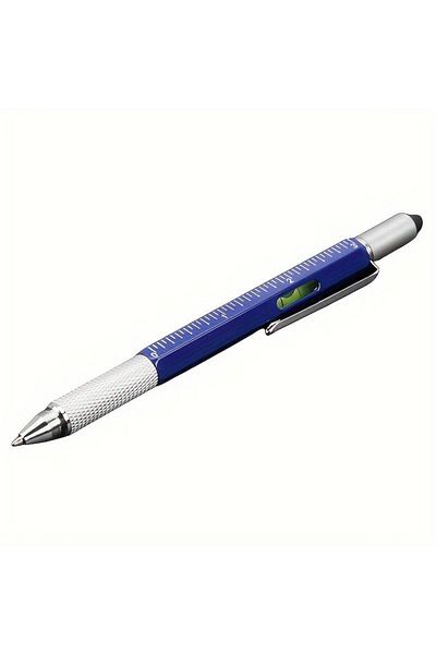 MAB 6-in-1 Vip Gift Pen - Ballpoint, Ruler, Scale, Stylus, with Screwdriver (Dark Blue)