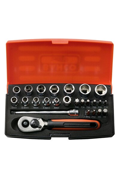 Bahco 25 Piece Socket Set 1/4'' Sl25
