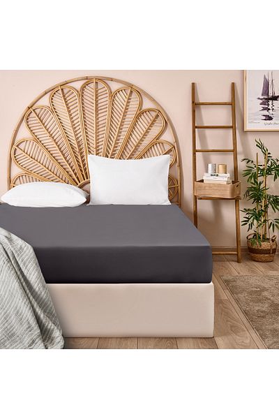 Evidea Gray Soft Single Flat Edge Sheet - 160X240 cm