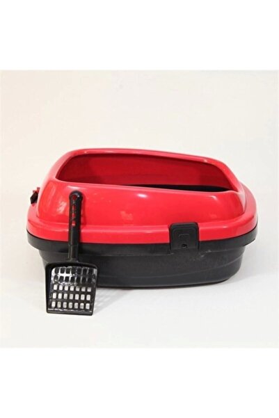Pet Style Comfort Açık Kedi Tuvaleti Kırmızı 49.5x40x22h Cm