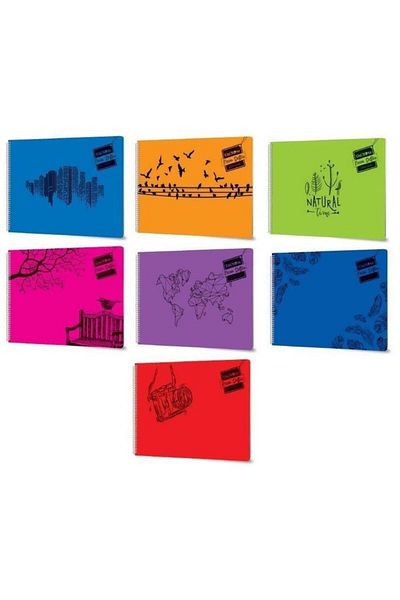 Uninote Çınar Picture Notebook Copertă din plastic spirală 25 Yp 24x34 33006-12-lı-pkt