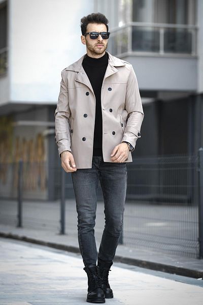 Oksit Lusaka Water Repellent - Slim Fit Trench Coat με λεπτομέρεια ζώνης
